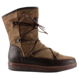 Halvnarvet ruskindsstøvler K1650002 marron brun