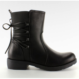 Høj snørrede Jodhpur støvler 55435 Sort