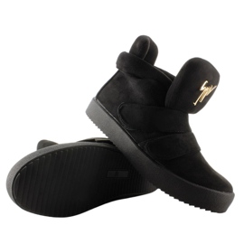 GF-jx29 Sorte ruskindssneakers