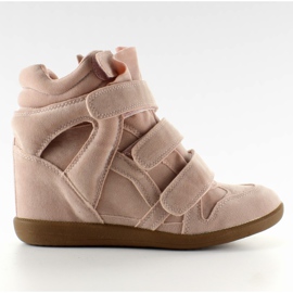 Suede sneakers med en lyserød hynde på 6039