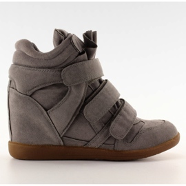 Sneakers ruskind med hynde 6039 D. Grå