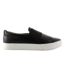 Sneakers slip-on med gummi NB72P Sort