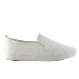 Lys NB95P Hvid perforeret slip-on