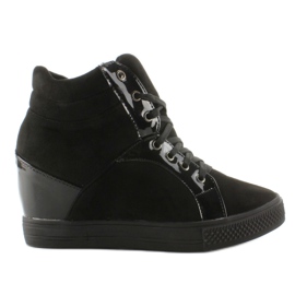 AT-0593-L Sorte ruskindssneakers