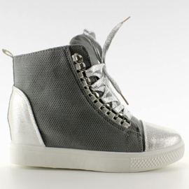 Sneakers med R72 Gray2 / Silver kæder grå