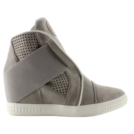 Sneakers med hvid kant 1142 D. Grå