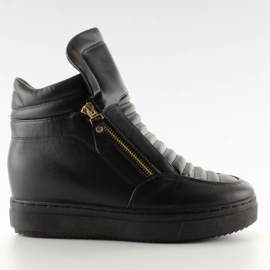 Kvinder høje top sneakers 6130-y Sort