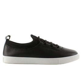 Bløde sneakers med 8-10 sorte elastikker