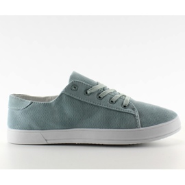 Dame sneakers stof B779 L. Blå