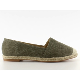 Espadriller med tåhætter i hør JH23P Grøn