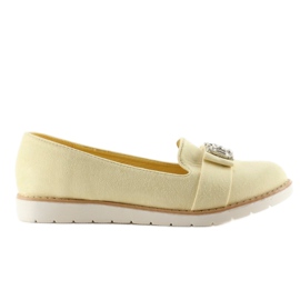 Pastel ruskind loafers T245 Gul
