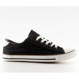 Sorte kvinders sneakers med sort finish