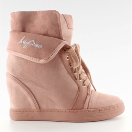Suede sneakers B12-22 Pink lyserød