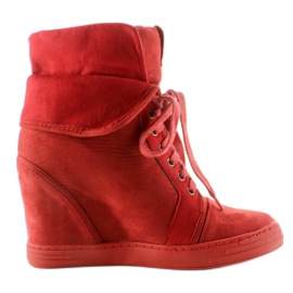 Suede sneakers B12-22 Rød