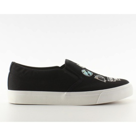 Slip-on sneakers med NB102P sort broderi