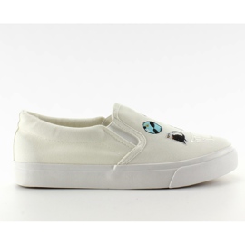 Slip-on sneakers med NB102P hvid broderi