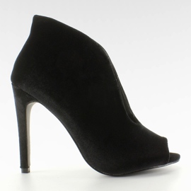 Velvet pumps støvler 8751 Sort