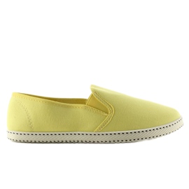 Slip-on sneakers med tape 991-Y gul