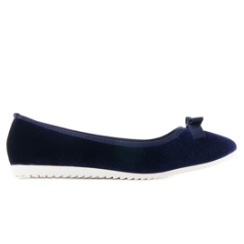 Satin ballerinaer lds-1a010 Blå marine blå