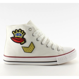 Sneakers med R63 patches hvid