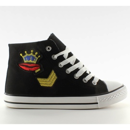 Ankel sneakers med lapper R63 sort