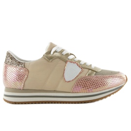 Snake story JT32 pink sneakers lyserød