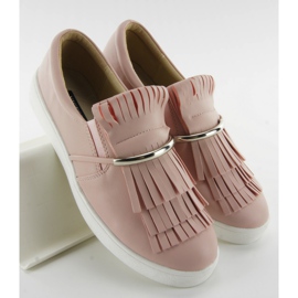 Slipony med frynser 6074 pink lyserød