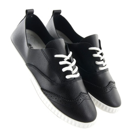 S10 sorte oxford sneakers bløde