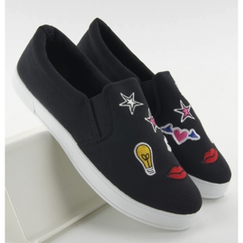 Slipony med JX41P Black patches sort