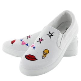 Slipons med JX41P hvide lapper