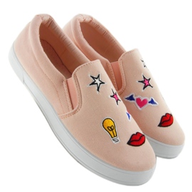 Slipons med JX41P Pink lapper flerfarvet lyserød