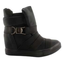 Sneakers med gummistriber AF24 sort