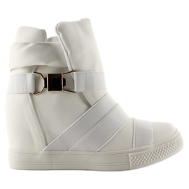 Sneakers med gummistriber AF24 Hvid