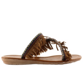 Flip-flops i indisk stil K1626302 brun