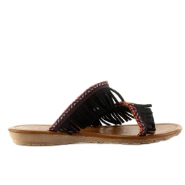 Flip-flops i indisk stil K1626302 sort