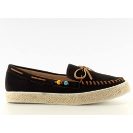 Moccasins med farverige 2057 sorte perler