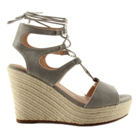 Sandaler espadriller bundet SL71 grå