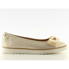Subtile ballerinaer med en bue 1157 beige