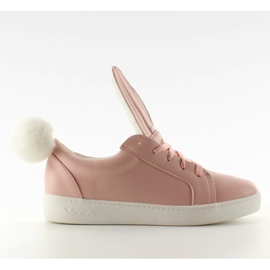 Bunny sneakers med ører 7117 Pink lyserød