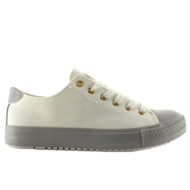 Sneakers på farvet gummi Hvid/Grå