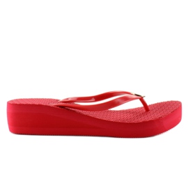 Flip-flops høj sål B765 Rød
