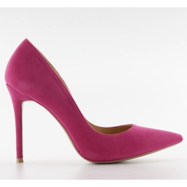 Ruskindpumper på en 5438 D. fushia-hæl lyserød