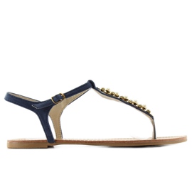 Flip-flops med perler DD28 D. blå marine blå
