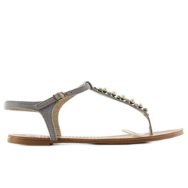 Sandaler flip-flops med DD28 grå perler