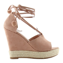 Espadrilles Sandaler Med Pomponer Y8P Pink lyserød