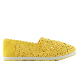 Blonde sneakers i bv10 gul