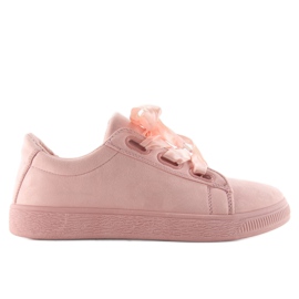 Sneakers med satinsnøre Nb120P lyserød