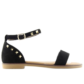Sandaler med nitter på anklen s51 sort
