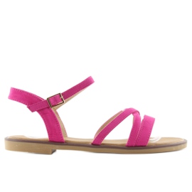 Sandaler med sarte fuchsia striber lyserød