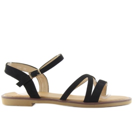 Sandaler med sarte S55 sorte striber